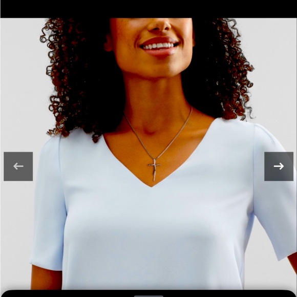 Organic Cross Pendant Necklace - Picture 5 of 8